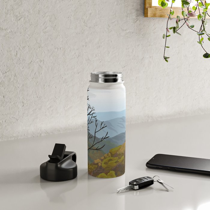 Shenandoah National Park, Virginia, Shenandoah River, Retro Vintage Style Poster Water Bottle Gallery Image 4