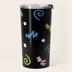Memphis pattern 55 - 80s / 90s Retro Travel Mug Gallery Image 2