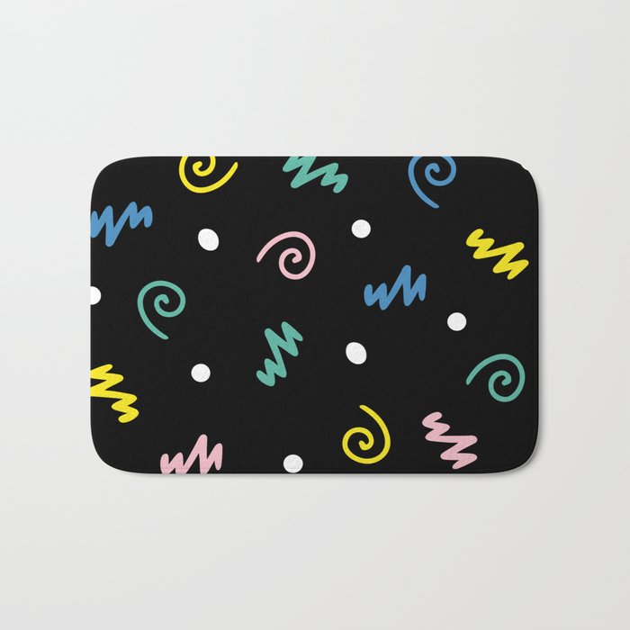 Memphis pattern 55 - 80s / 90s Retro Bath Mat Gallery Image 1