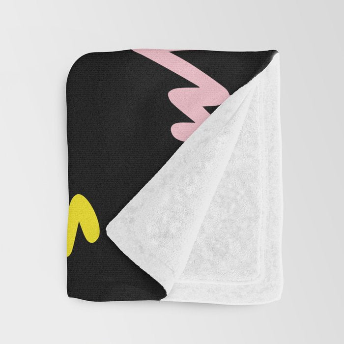 Memphis pattern 55 - 80s / 90s Retro Throw Blanket Gallery Image 3