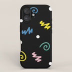 Memphis pattern 55 - 80s / 90s Retro iPhone Case Gallery Image 1