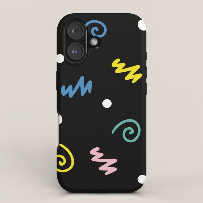 Memphis pattern 55 - 80s / 90s Retro iPhone Case Gallery Image 1
