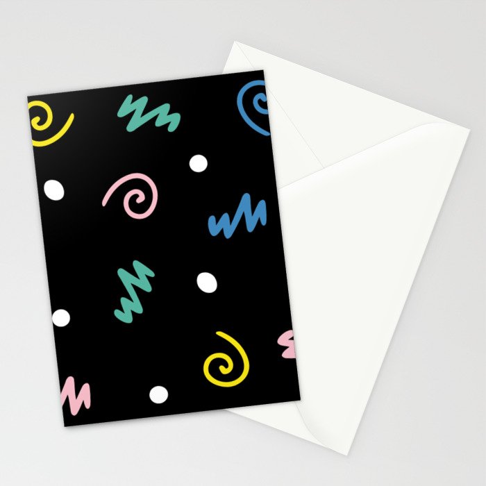 Memphis pattern 55 - 80s / 90s Retro Stationery Card Gallery Image 2
