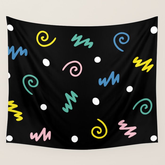 Memphis pattern 55 - 80s / 90s Retro Wall Tapestry Gallery Image 1