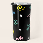 Memphis pattern 55 - 80s / 90s Retro Travel Mug Gallery Image 3