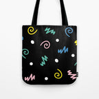 Memphis pattern 55 - 80s / 90s Retro Tote Bag Gallery Image 1