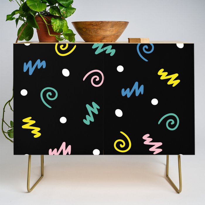 Memphis pattern 55 - 80s / 90s Retro Credenza Gallery Image 1