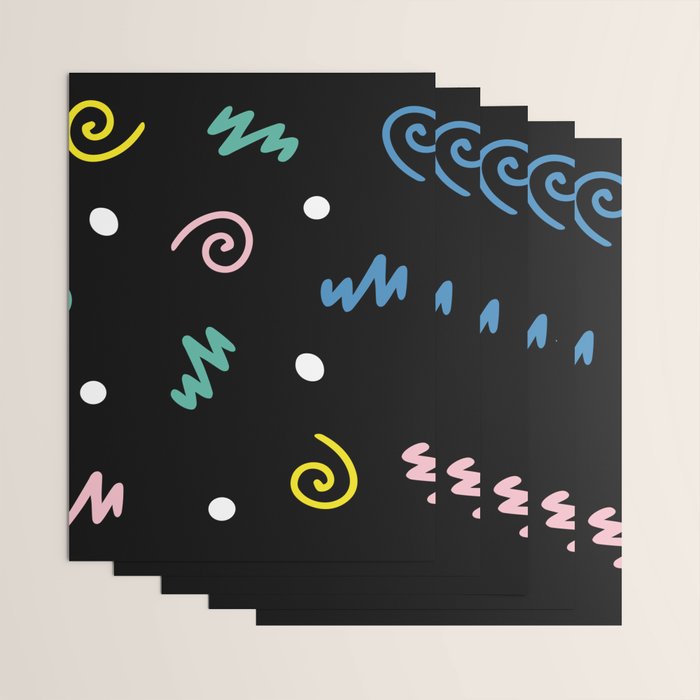 Memphis pattern 55 - 80s / 90s Retro Wrapping Paper Gallery Image 3