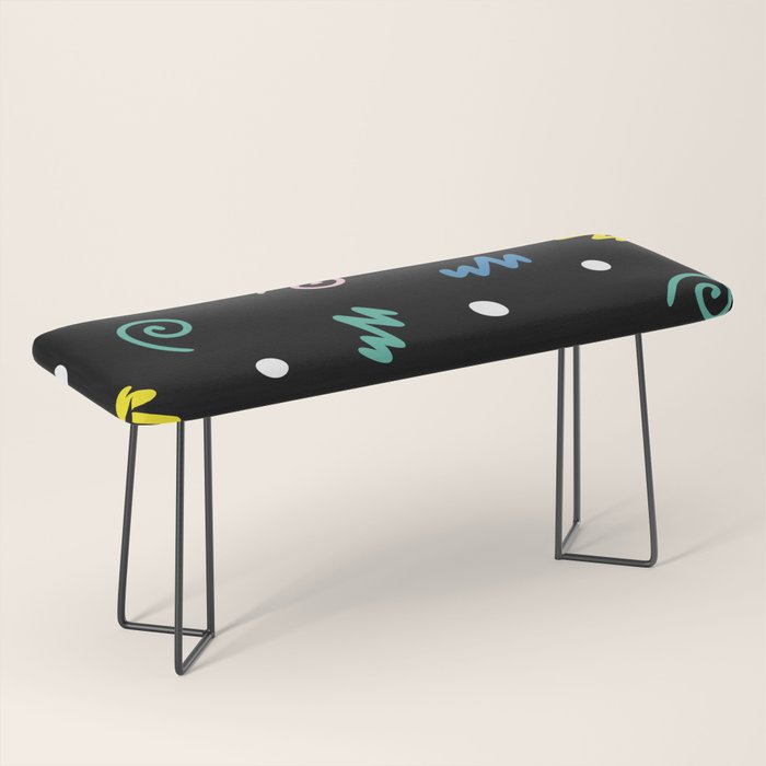Memphis pattern 55 - 80s / 90s Retro Bench Gallery Image 1