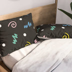 Memphis pattern 55 - 80s / 90s Retro Pillow Sham Gallery Image 2