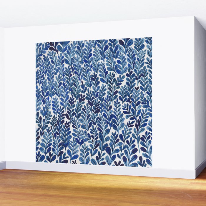 Indigo blues Wall Mural Gallery Image 2