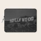 HOLLYWOOD SIGN | digital collage artwork | glitter shine | sparkle art | California | Los Angeles  Laptop Sleeve Gallery Image 1