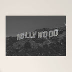 HOLLYWOOD SIGN | digital collage artwork | glitter shine | sparkle art | California | Los Angeles  Welcome Mat Gallery Image 1