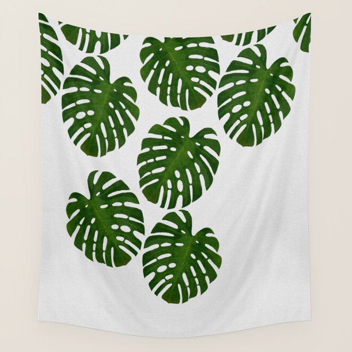 Monstera Leaf III Wall Tapestry Gallery Image 4