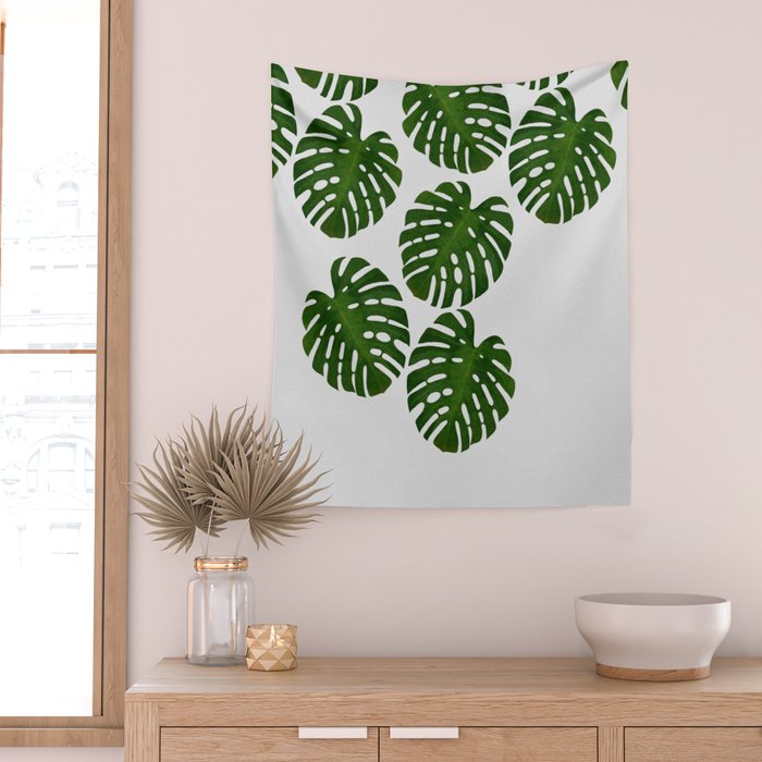 Monstera Leaf III Wall Tapestry Gallery Image 2