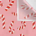Candy Canes - Pink Wall Tapestry Gallery Image 3