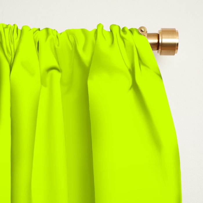 Bright Chartreuse Green Ombre Window Curtain Gallery Image 2
