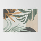 Minimal Abstract Art Tropical Leaves 16 Rug Gallery Image 2