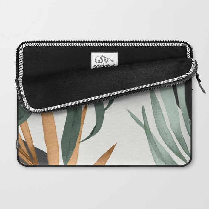 Minimal Abstract Art Tropical Leaves 16 Laptop Sleeve Gallery Image 2