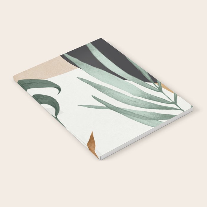 Minimal Abstract Art Tropical Leaves 16 Notebook Gallery Image 1