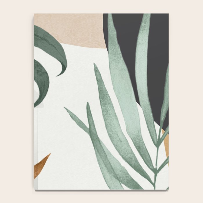 Minimal Abstract Art Tropical Leaves 16 Notebook Gallery Image 4