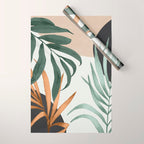 Minimal Abstract Art Tropical Leaves 16 Wrapping Paper Gallery Image 1