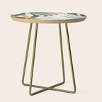 Minimal Abstract Art Tropical Leaves 16 Side Table Gallery Image 1