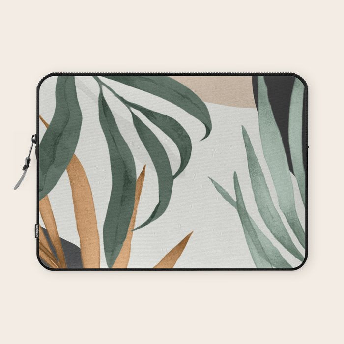 Minimal Abstract Art Tropical Leaves 16 Laptop Sleeve Gallery Image 1