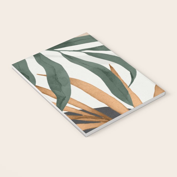 Minimal Abstract Art Tropical Leaves 16 Notebook Gallery Image 3