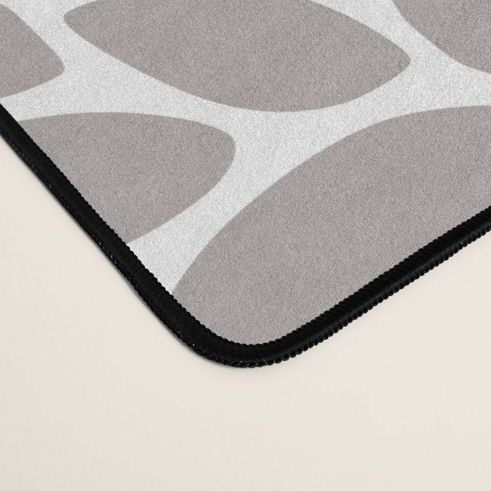 Floral Blooms, Peach and Gray Desk Mat Gallery Image 4