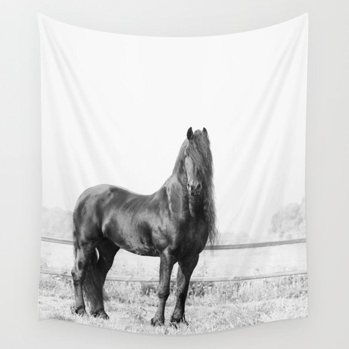 Dark Horse - Nature Photography Wall Tapestry Gallery Image 1