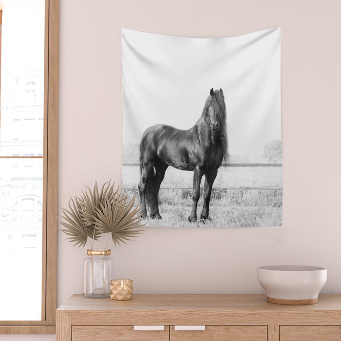 Dark Horse - Nature Photography Wall Tapestry Gallery Image 2