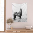 Dark Horse - Nature Photography Wall Tapestry Gallery Image 2
