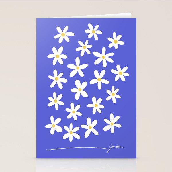Daisies -- Blue Stationery Card Gallery Image 2