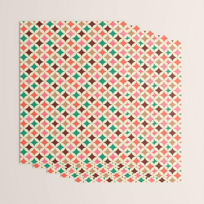 Bold and Cheerful Christmas Quilt: Starry Circles with Texture Wrapping Paper Gallery Image 3