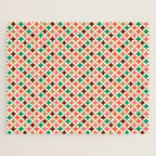 Bold and Cheerful Christmas Quilt: Starry Circles with Texture Jigsaw Puzzle Gallery Image 1