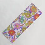 Drippy Daisy Dreamscape - Rainbow & Indigo on White Yoga Mat Gallery Image 1