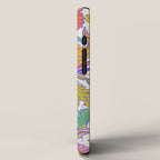 Drippy Daisy Dreamscape - Rainbow & Indigo on White iPhone Case Gallery Image 2