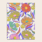 Drippy Daisy Dreamscape - Rainbow & Indigo on White Notebook Gallery Image 4