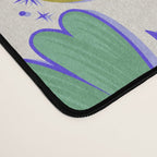 Drippy Daisy Dreamscape - Rainbow & Indigo on White Desk Mat Gallery Image 4