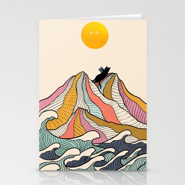 Good Morning Meow 3 - Reading Rainbow Stationery Card Gallery Image 2