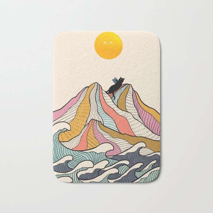 Good Morning Meow 3 - Reading Rainbow Bath Mat Gallery Image 1