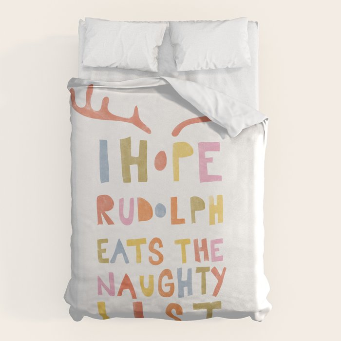 Hope Rudolph Eats The Naughty List Duvet Cover Gallery Image 6
