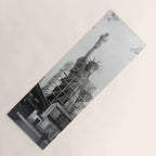 Piecing Together of the Architecture of the Statue Of Liberty In Paris, 1886 black and white photograph Yoga Mat Gallery Image 1