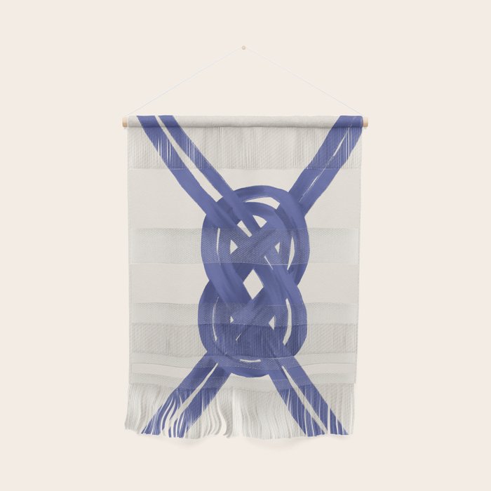 Nautical Knot Art Print  Minimalist Blue Rope Illustration Wall Hanging Gallery Image 1