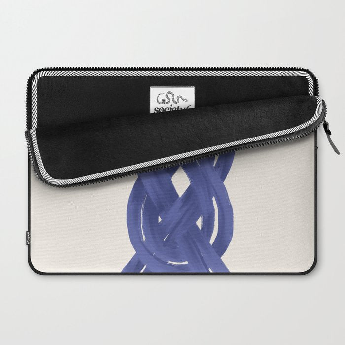 Nautical Knot Art Print  Minimalist Blue Rope Illustration Laptop Sleeve Gallery Image 2