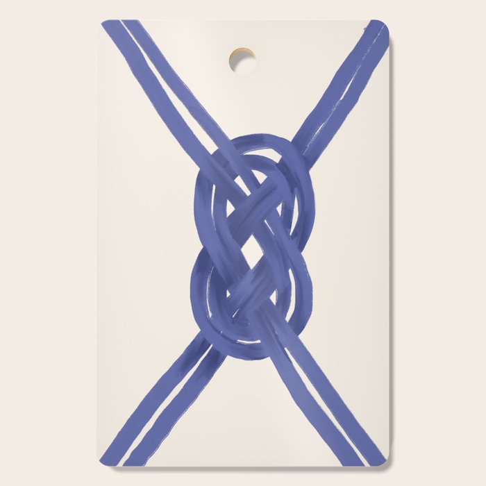 Nautical Knot Art Print  Minimalist Blue Rope Illustration Cutting Board Gallery Image 1
