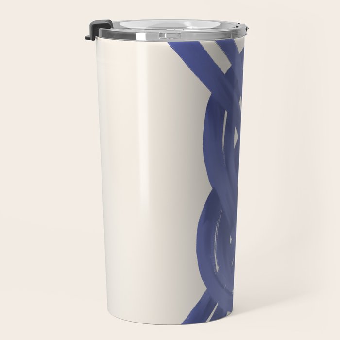 Nautical Knot Art Print  Minimalist Blue Rope Illustration Travel Mug Gallery Image 3