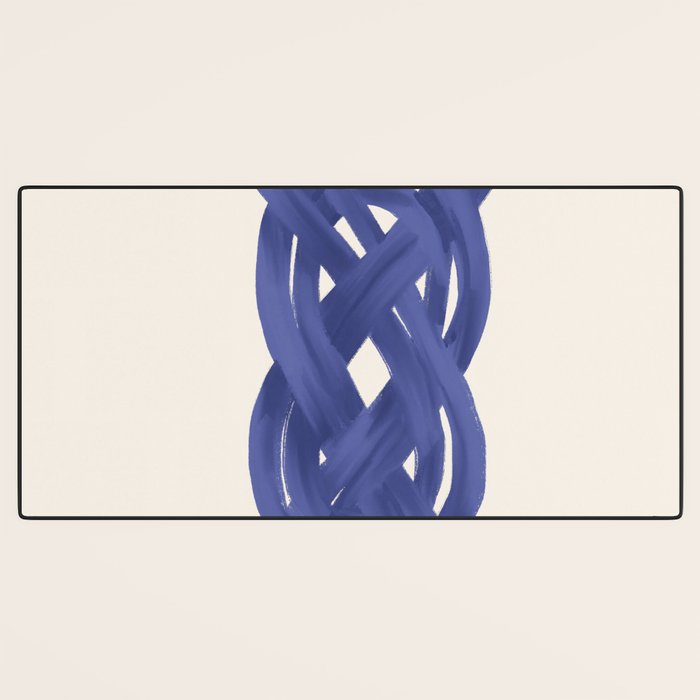 Nautical Knot Art Print  Minimalist Blue Rope Illustration Desk Mat Gallery Image 3