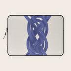 Nautical Knot Art Print  Minimalist Blue Rope Illustration Laptop Sleeve Gallery Image 1